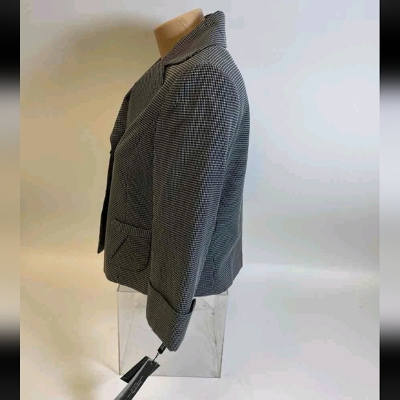Nwt Tahari Women's Black and White Checkered Blazer Sz 4 Petite - Picture 5 of 5